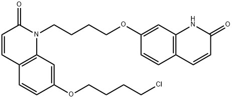 7-(4-chlorobutoxy)-1-{4-[(2-oxo-1,2-dihydroquinolin-7-yl)oxy]butyl}-1,2-dihydroquinolin-2-one Structure