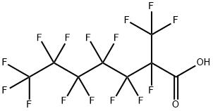 Heptanoic acid, 2,3,3,4,4,5,5,6,6,7,7,7-dodecafluoro-2-(trifluoromethyl)- Structure