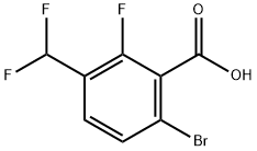 Benzoic acid, 6-bromo-3-(difluoromethyl)-2-fluoro- Structure