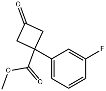 Cyclobutanecarboxylic acid, 1-(3-fluorophenyl)-3-oxo-, methyl ester Structure