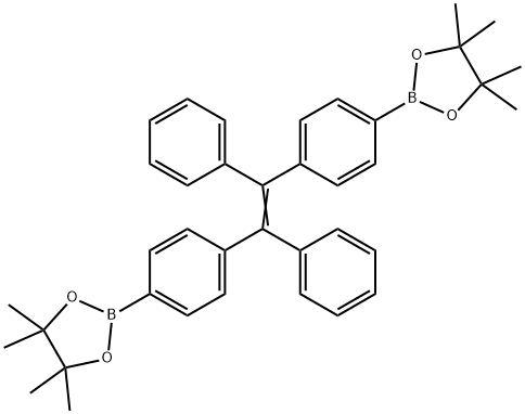 2,2'-[(1,2-diphenyl-1,2-ethenediyl)di-4,1-phenylene]bis[4,4,5,5-tetramethyl-1,3,2-dioxaborolane Structure