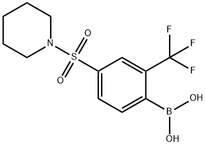 Boronic acid, B-[4-(1-piperidinylsulfonyl)-2-(trifluoromethyl)phenyl]- Structure