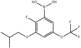 2-Fluoro-3-isobutoxy-5-(trifluoromethoxy)phenylboronic acid Structure