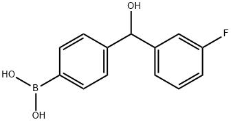 Boronic acid, B-[4-[(3-fluorophenyl)hydroxymethyl]phenyl]- Structure