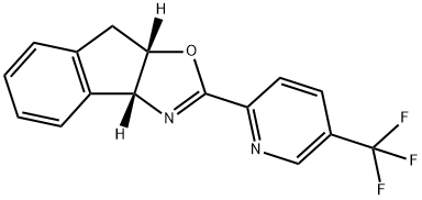 (3aR,8aS)-2-(5-(Trifluoromethyl)pyridin-2-yl)-8,8a-dihydro-3aH-indeno[1,2-d]oxazole 구조식 이미지