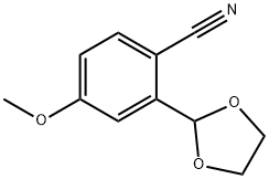 Benzonitrile, 2-(1,3-dioxolan-2-yl)-4-methoxy- Structure