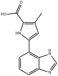 1H-Pyrrole-2-carboxylic acid, 5-(1H-benzimidazol-7-yl)-3-methyl- Structure