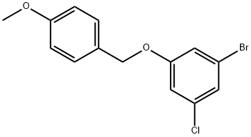 Benzene, 1-bromo-3-chloro-5-[(4-methoxyphenyl)methoxy]- Structure