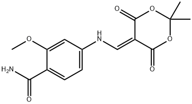 Benzamide, 4-[[(2,2-dimethyl-4,6-dioxo-1,3-dioxan-5-ylidene)methyl]amino]-2-methoxy- Structure