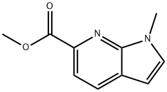 1H-Pyrrolo[2,3-b]pyridine-6-carboxylic acid, 1-methyl-, methyl ester 구조식 이미지