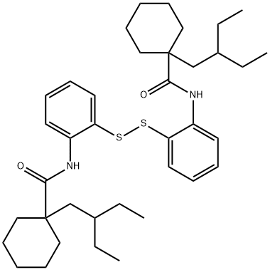 N,N'-(2,2'-disulfanediylbis(2,1-phenylene))bis(1-(2-ethylbutyl)cyclohexanecarboxaMide) Structure