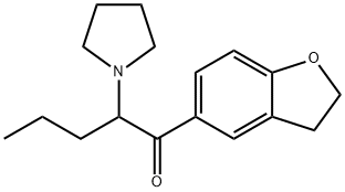 1-Pentanone, 1-(2,3-dihydro-5-benzofuranyl)-2-(1-pyrrolidinyl)- 구조식 이미지
