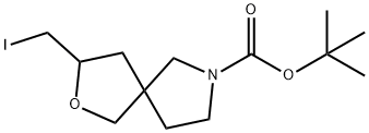 2-Oxa-7-azaspiro[4.4]nonane-7-carboxylic acid, 3-(iodomethyl)-, 1,1-dimethylethyl ester 구조식 이미지