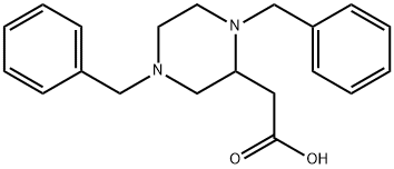 2-Piperazineacetic acid, 1,4-bis(phenylmethyl)- Structure