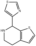 Thieno[2,3-c]pyridine, 4,5,6,7-tetrahydro-7-(4-thiazolyl)- Structure