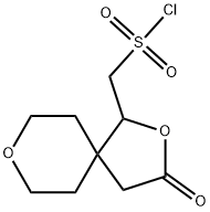 2,8-Dioxaspiro[4.5]decane-1-methanesulfonyl chloride, 3-oxo- 구조식 이미지