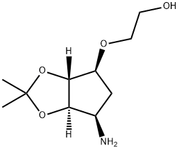 Ethanol, 2-[[(3aR,4S,6R,6aR)-6-aminotetrahydro-2,2-dimethyl-4H-cyclopenta-1,3-dioxol-4-yl]oxy]- Structure