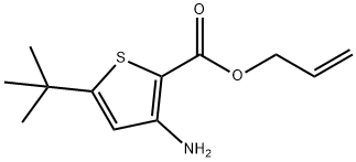 2-Thiophenecarboxylic acid, 3-amino-5-(1,1-dimethylethyl)-, 2-propen-1-yl ester Structure