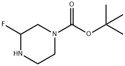 1-Piperazinecarboxylic acid, 3-fluoro-, 1,1-dimethylethyl ester Structure