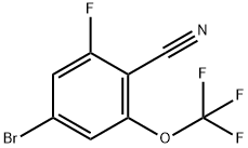 4-bromo-2-fluoro-6-(trifluoromethoxy)benzonitrile 구조식 이미지