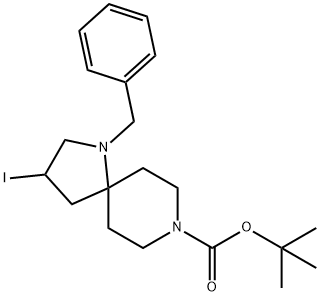 Tert-Butyl 1-Benzyl-3-Iodo-1,8-Diazaspiro[4.5]Decane-8-Carboxylate(WX102162) Structure