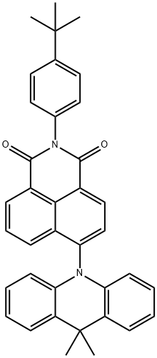 1H-Benz[de]isoquinoline-1,3(2H)-dione, 6-(9,9-dimethyl-10(9H)-acridinyl)-2-[4-(1,1-dimethylethyl)phenyl]- Structure