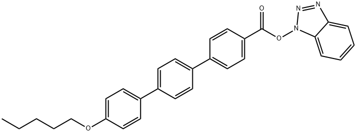 [1,1':4',1''-Terphenyl]-4-carboxylic acid, 4''-(pentyloxy)-, 1H-benzotriazol-1-yl ester Structure