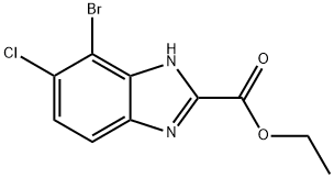Ethyl 4-Bromo-5-chloro-1H-benzimidazole-2-carboxylate Structure