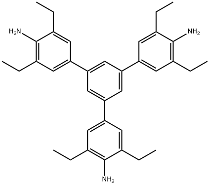 [1,1':3',1''-Terphenyl]-4,4''-diamine, 5'-(4-amino-3,5-diethylphenyl)-3,3'',5,5''-tetraethyl- 구조식 이미지