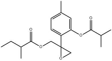 8,9-epoxyl-3-isobutyryloxy-10-(2-methylbutanoyl)thymol 구조식 이미지