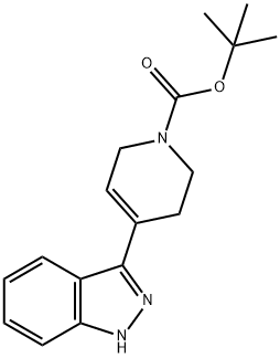 tert-Butyl 4-(1H-indazol-3-yl)-5,6-dihydropyridine-1(2H)-carboxylate 구조식 이미지