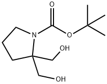 1-Pyrrolidinecarboxylic acid, 2,2-bis(hydroxymethyl)-, 1,1-dimethylethyl ester Structure