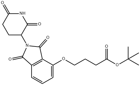 Butanoic acid, 4-[[2-(2,6-dioxo-3-piperidinyl)-2,3-dihydro-1,3-dioxo-1H-isoindol-4-yl]oxy]-, 1,1-dimethylethyl ester Structure