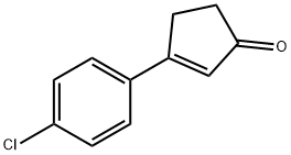 2-Cyclopenten-1-one, 3-(4-chlorophenyl)- Structure