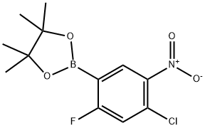 2-(4-Chloro-2-fluoro-5-nitrophenyl)-4,4,5,5-tetramethyl-1,3,2-dioxaborolane Structure