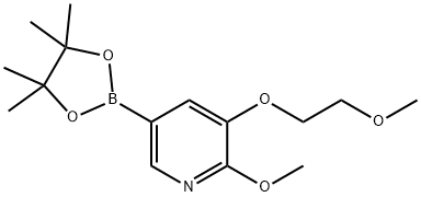 2-Methoxy-3-(2-methoxyethoxy)-5-(tetramethyl-1,3,2-dioxaborolan-2-yl)pyridine Structure