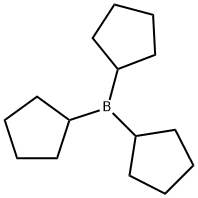 Borane, tricyclopentyl- Structure