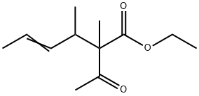 4-Hexenoic acid, 2-acetyl-2,3-dimethyl-, ethyl ester, (E)- (stereoisom er 2) Structure