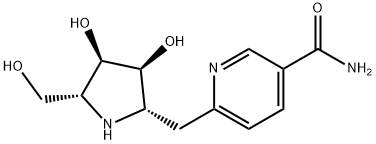 3-Pyridinecarboxamide, 6-(2S,3S,4R,5R)-3,4-dihydroxy-5-(hydroxymethyl)-2-pyrrolidinylmethyl- 구조식 이미지