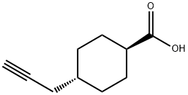 Cyclohexanecarboxylic acid, 4-(2-propyn-1-yl)-, trans- Structure