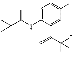 PropanaMide,N–[4–플루오로–2–(2,2,2–트리플루오로아세틸)페닐]–2,2–디메틸 구조식 이미지