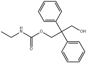 3-Hydroxy-2,2-diphenylpropyl=ethylcarbamate Structure