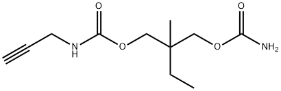 2-(카르바모일옥시메틸)-2-메틸부틸=2-프로피닐카르바메이트 구조식 이미지