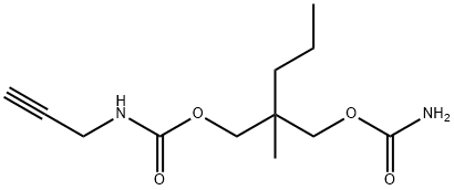 2-(Carbamoyloxymethyl)-2-methylpentyl=2-propynylcarbamate Structure