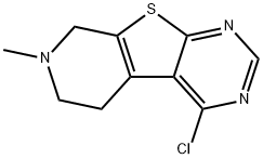 4-Chloro-5,6,7,8-tetrahydro-7-methyl-pyrido[4',3':4,5]thieno[2,3-d]pyrimidine Structure
