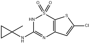 8-chloro-N-(1-methylcyclopropyl)-2,2-dioxo-2$l^{6},9-dithia-3,5-diazab icyclo[4.3.0]nona-3,7,10-trien-4-amine 구조식 이미지