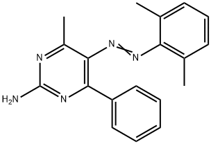 2-Pyrimidinamine, 5-[2-(2,6-dimethylphenyl)diazenyl]-4-methyl-6-phenyl- 구조식 이미지