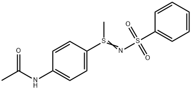 S-Methyl-S-[p-acetylamino]phenyl-N-benzenesulfonylsulfinylimine Structure