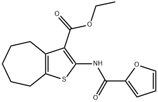 ethyl 2-(furan-2-carboxamido)-5,6,7,8-tetrahydro-4H-cyclohepta[b]thiophene-3-carboxylate Structure