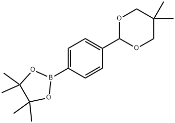 1,3-Dioxane, 5,5-dimethyl-2-[4-(4,4,5,5-tetramethyl-1,3,2-dioxaborolan-2-yl)phenyl]- Structure